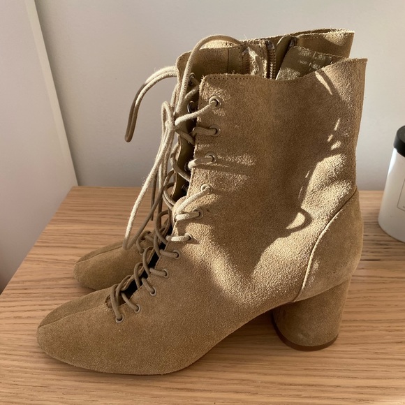 Zara Suede Lace Up Boots 🤎 - Picture 5 of 6